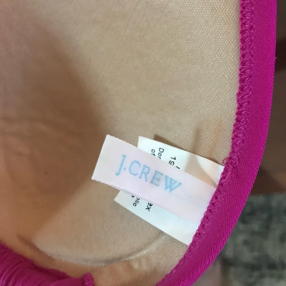 J CREW Berry Pink Triangle String Bikini Top